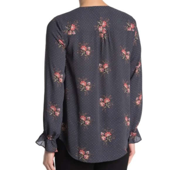 Tahari Feminine Button Front Long Sleeve Blouse (NWT) Size Small - Picture 2 of 8